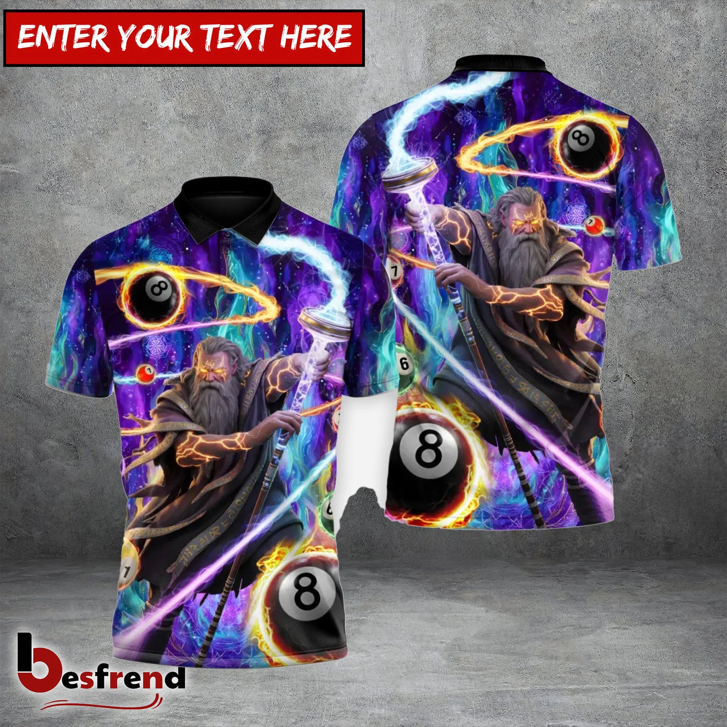 Besfrend  Arcane Strike Wizard Billiards 3D Shirt