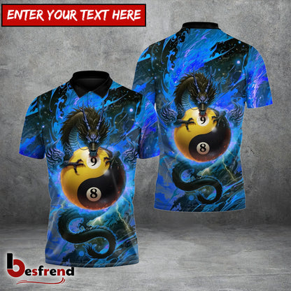 Besfrend  Azure Dragon Awakening 89 Ball Billiards 3D Shirt