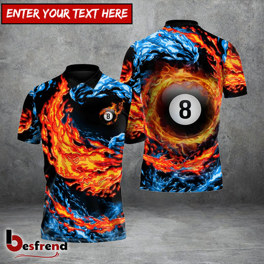 Besfrend  Billiards 8 Ball Double Firestorm 3D Shirt