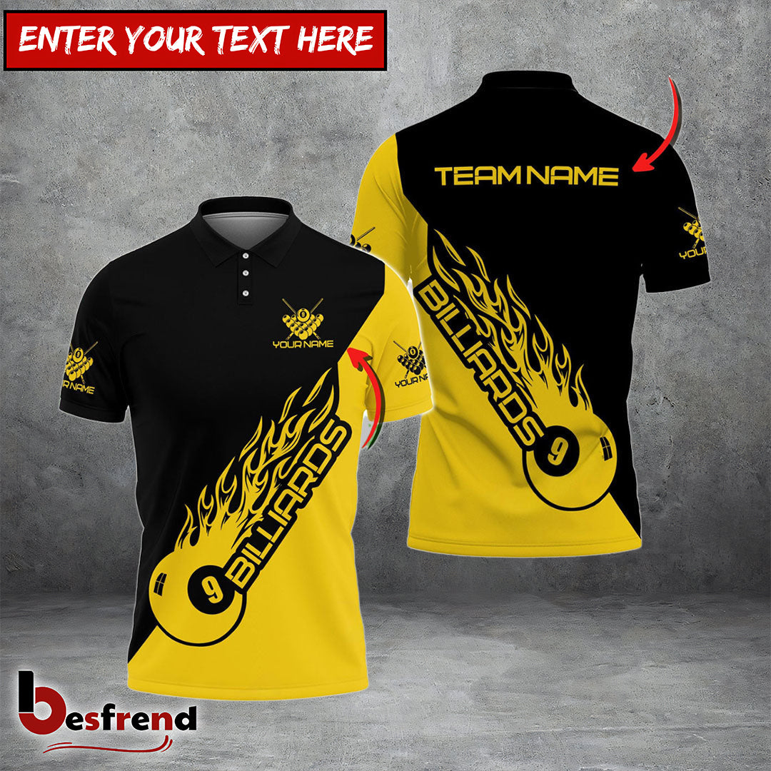 Besfrend  Billiards 9Ball Personalized Name Team Name Unisex Shirt