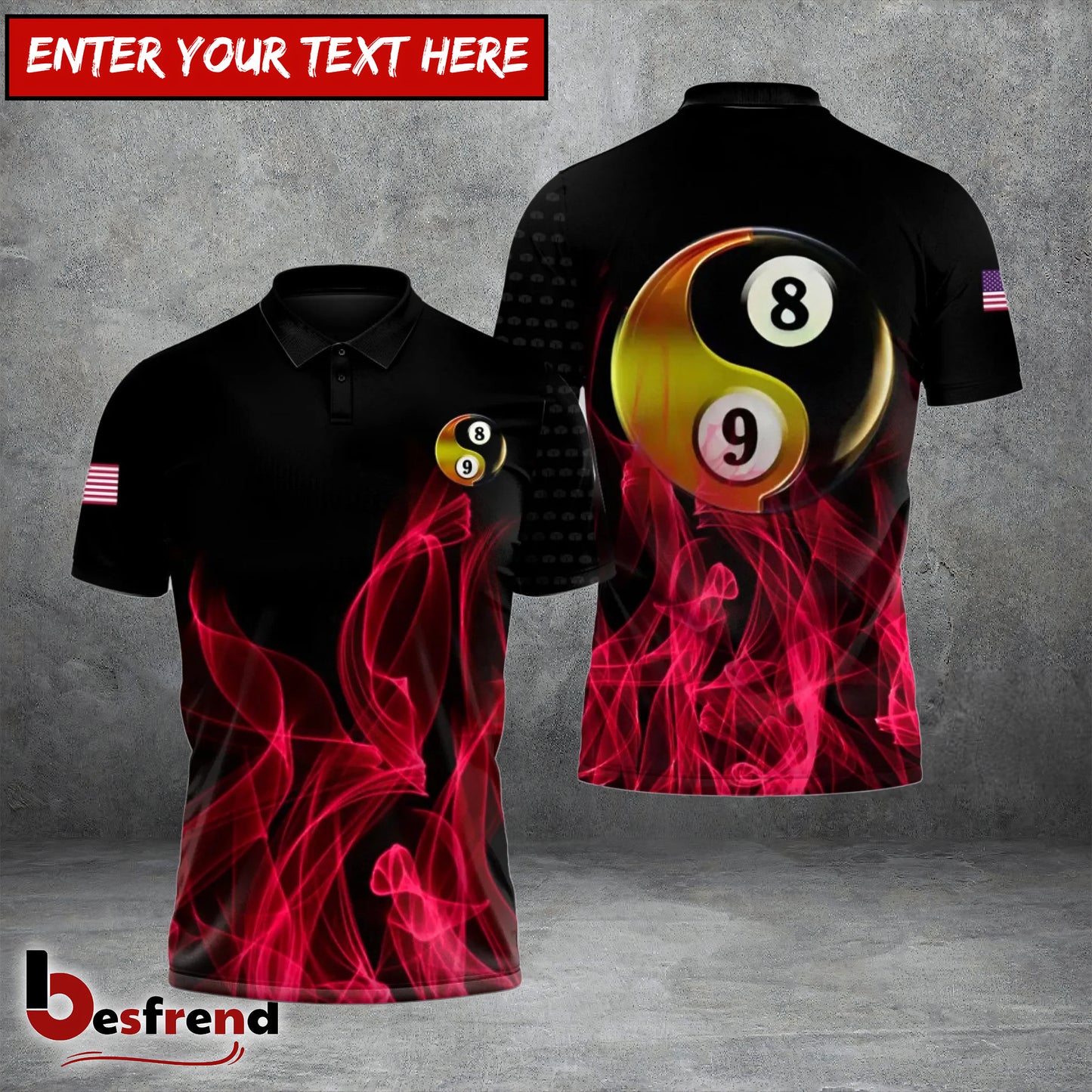 Besfrend  Billiards Ball 89 Heavenly Flame 3D Shirt