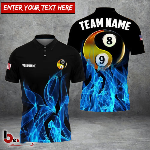 Besfrend  Billiards Ball 89 Heavenly Flame Personalized Name Team Name Unisex Shirt 4 Colors s