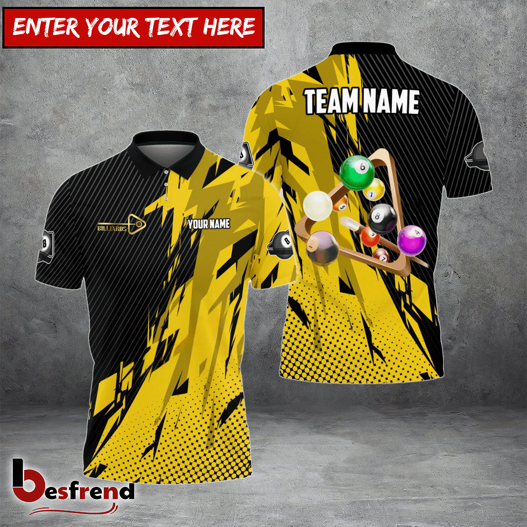 Besfrend  Billiards Ball 8 Champion Personalized Name Team Name Unisex Shirt  6 Colors
