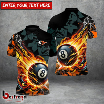 Besfrend  Billiards Ball 8 Fireball Magic 3D Shirt