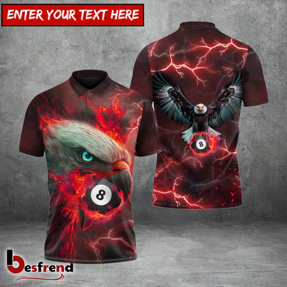 Besfrend  Billiards Ball 8 Hawk Fire 3D Shirt
