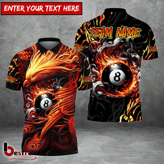 Besfrend  Billiards Ball 8 Phoenix Arisen Personalized Shirt 4 Colors
