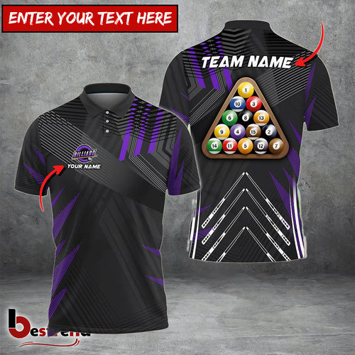 Besfrend  Billiards Ball 8 Pro Tournament 2 Personalized Name Team Name Unisex Shirt  6 Colors