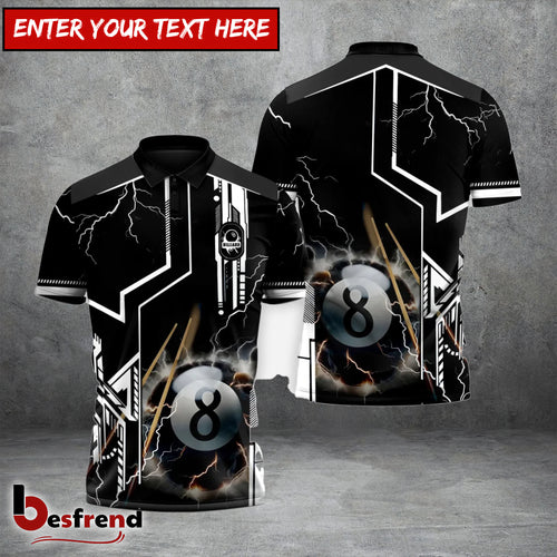 Besfrend  Billiards Ball 8 Thunderstorm 3D Shirt
