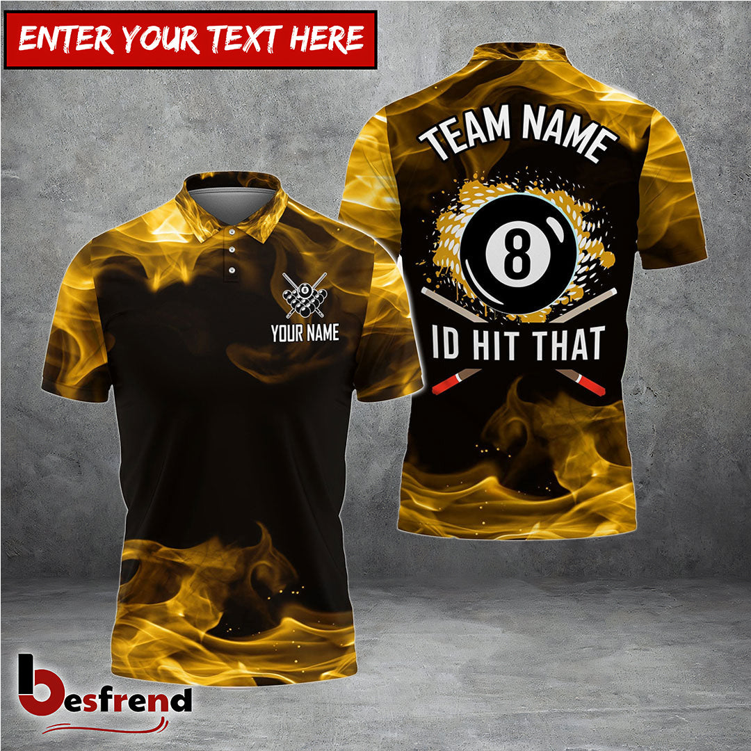 Besfrend  Billiards I'd Hit That Fire Personalized Name Team Name Unisex Shirt