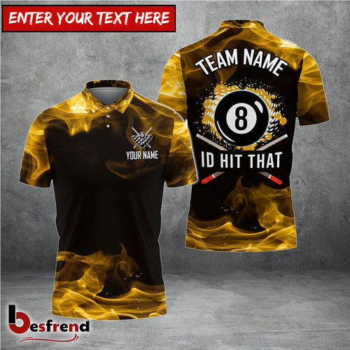 Besfrend  Billiards I'd Hit That Fire Personalized Name Team Name Unisex Shirt
