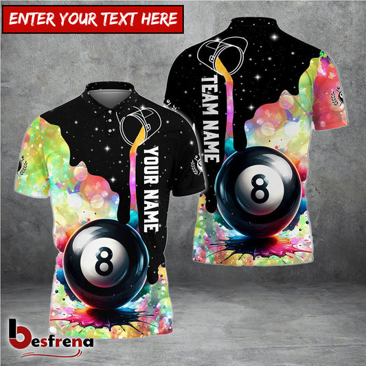 Besfrend  Billiards Magic Art Personalized Name Team Name Unisex Shirt