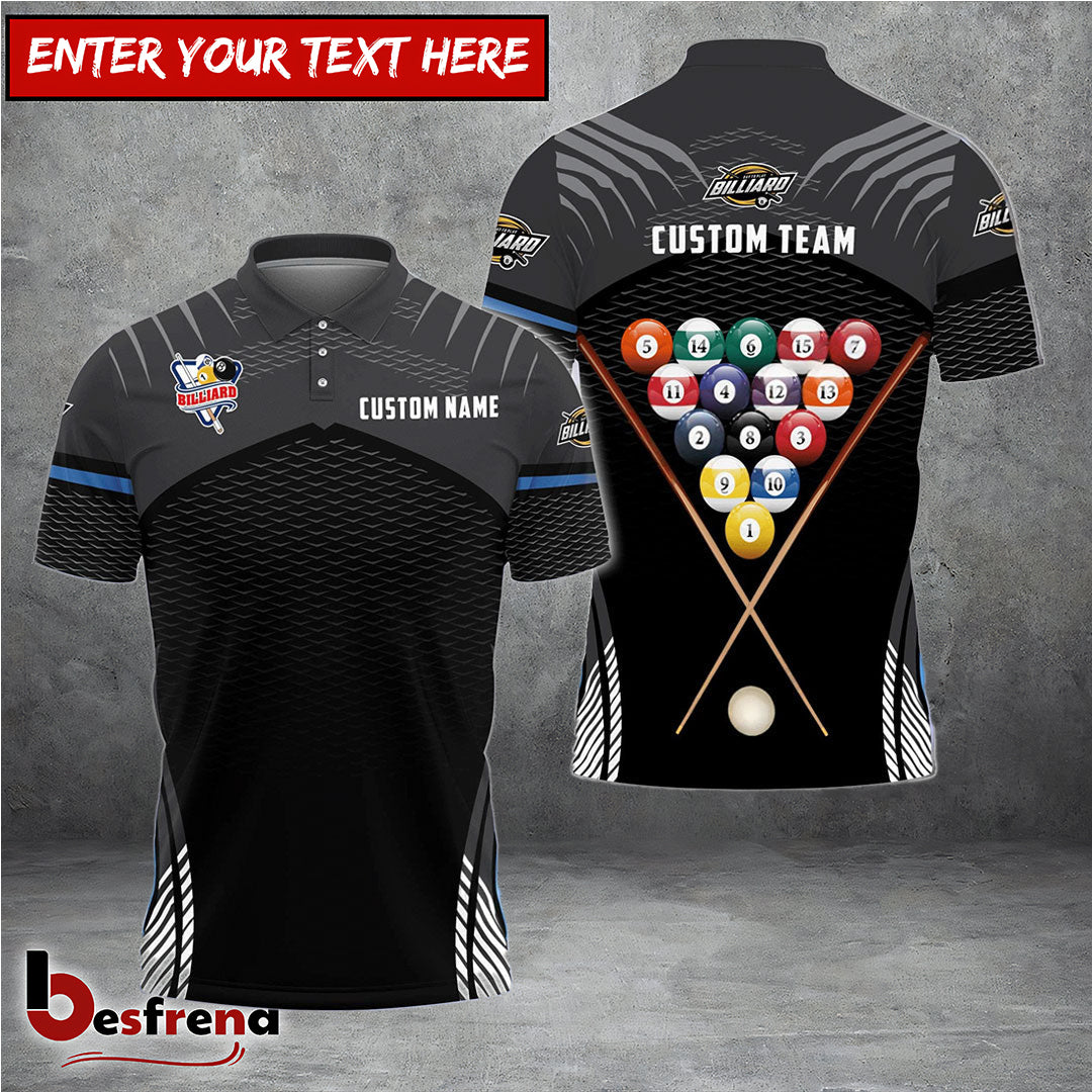 Besfrend  Billiards New Sport Personalized Name Team Name Unisex Shirt