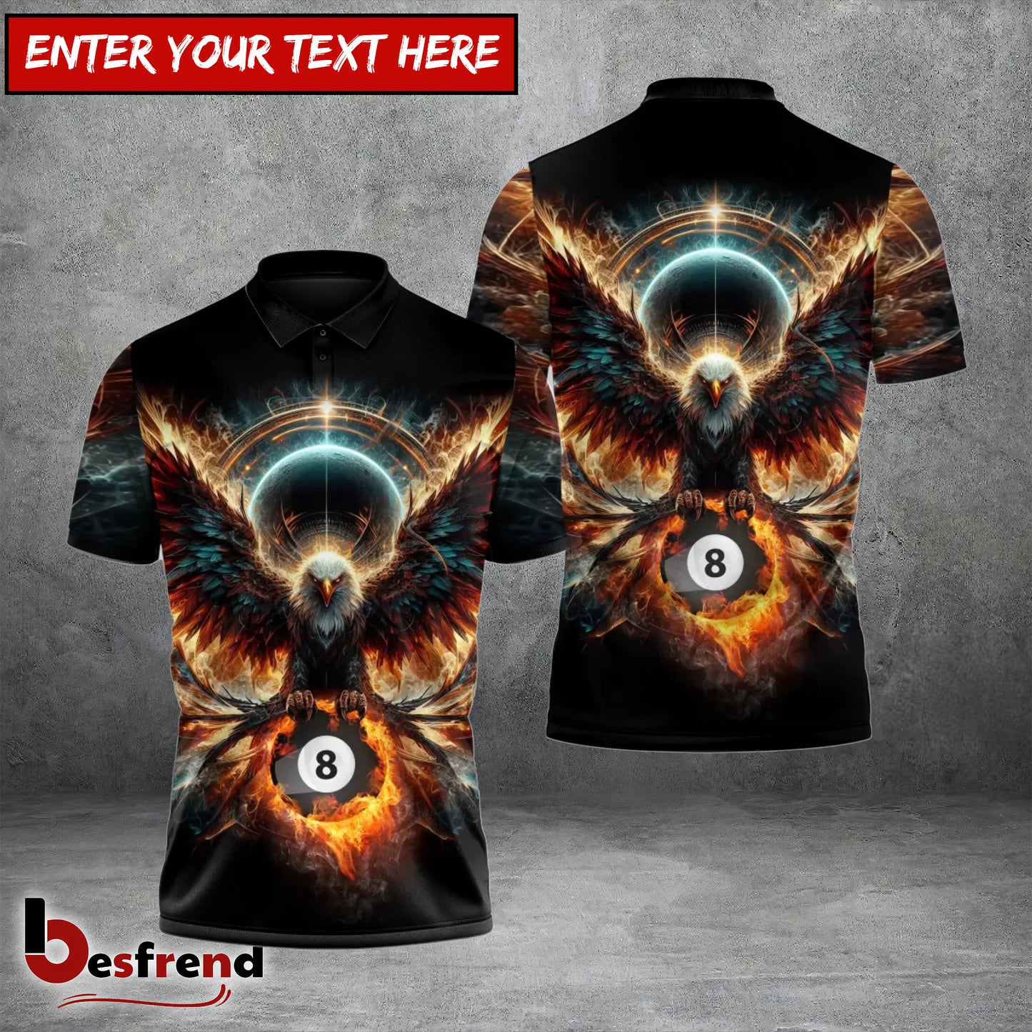 Besfrend  Billiards Pool 8 Eagle Era 3D Shirt