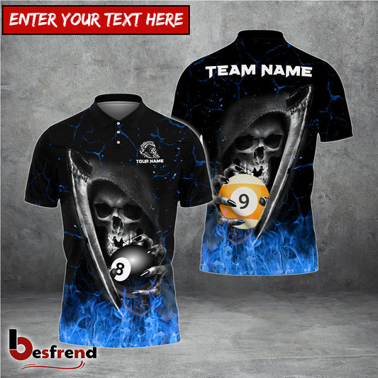 Besfrend  Billiards Reaper Fate Decider Personalized Name Team Name Unisex Shirt  4 Colors