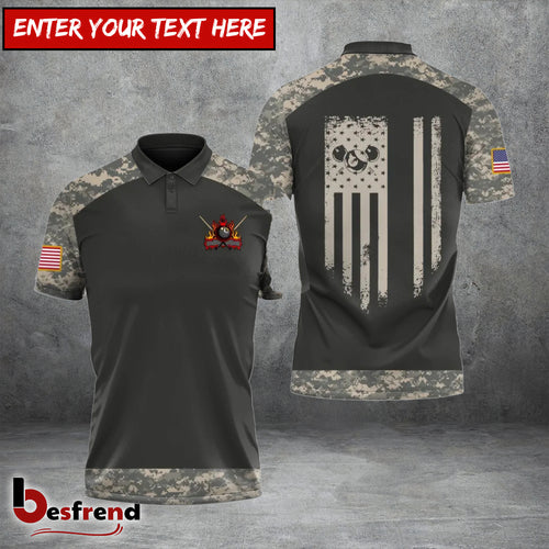 Besfrend  Billiards Retro Camouflage Flag 3D Shirt