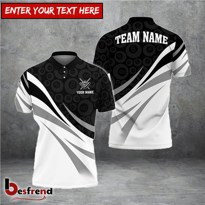 Besfrend  Billiards Ribbon Personalized Name Team Name Shirt