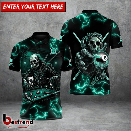 Besfrend  Billiards Skull Fire 3D Shirt