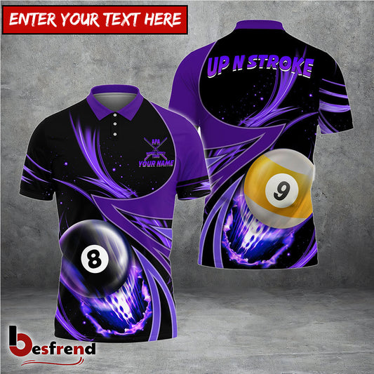 Besfrend  Billiards Skull Up N Stroke Team Personalized Name 3D Shirt