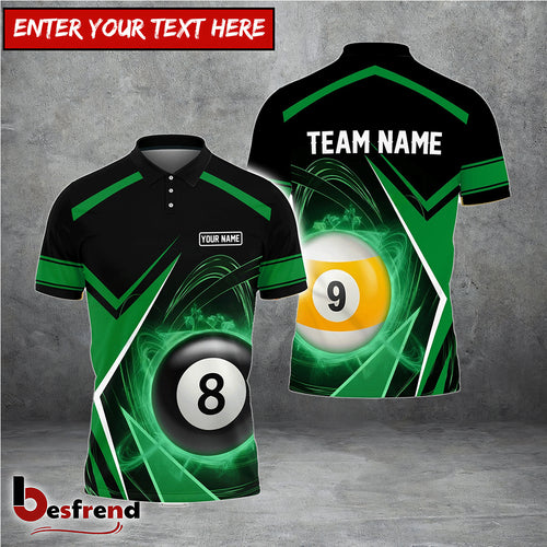 Besfrend  Billiards Stormeye Personalized Name Team Name Unisex Shirt  6 Colors
