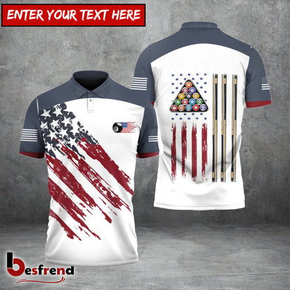 Besfrend  Billiards US Flag Champion Pattern 3D Shirt