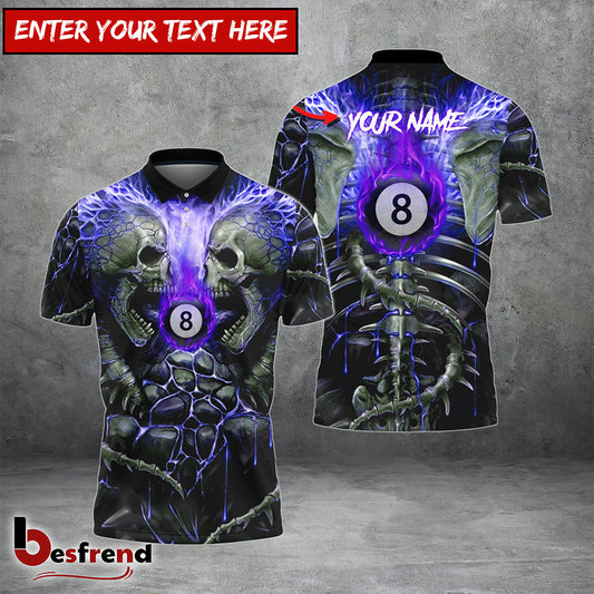 Besfrend  Billiards  Skull Personalized 3D Shirt 4 Colors