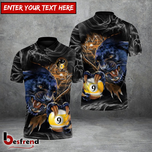 Besfrend  Black Panther 9-Ball Billiards 3D Shirt