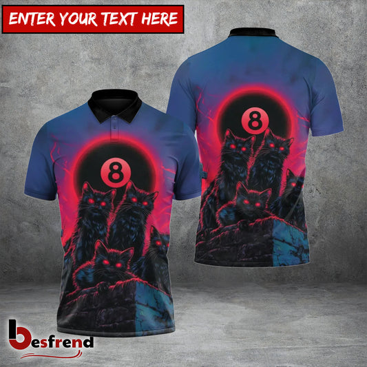 Besfrend  Blood Moon Cat Pack Billiards 3D Shirt