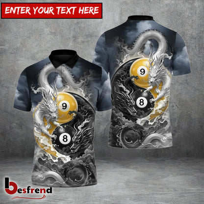 Besfrend  Celestial Yin Dragon 89 Ball Billiards 3D Shirt