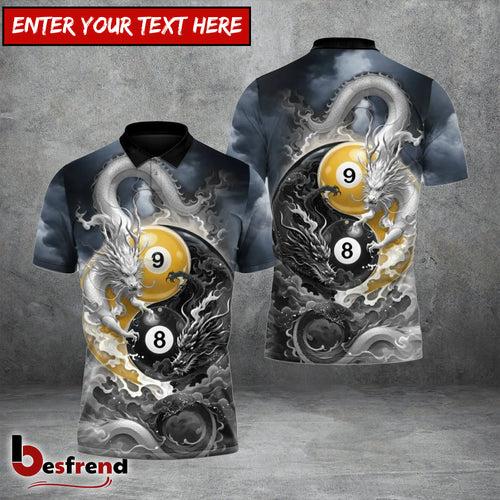 Besfrend  Celestial Yin Dragon 89 Ball Billiards 3D Shirt