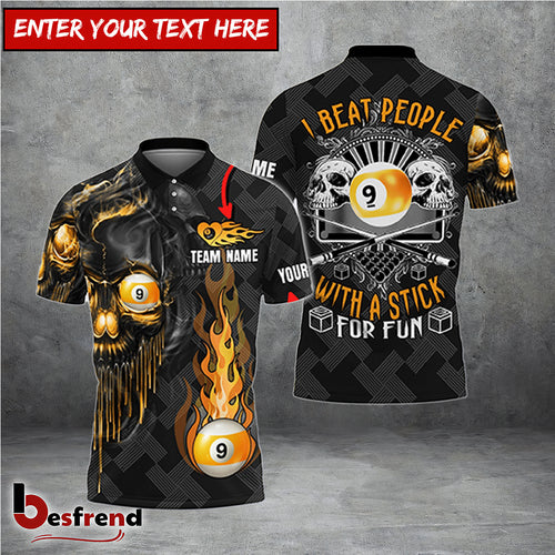 Besfrend  Cue Billiards 9 Ball Expert Personalized 3D Shirt