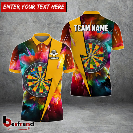 Besfrend  Dartboard Colorful Smoke Personalized Name Team Name 3D Shirt