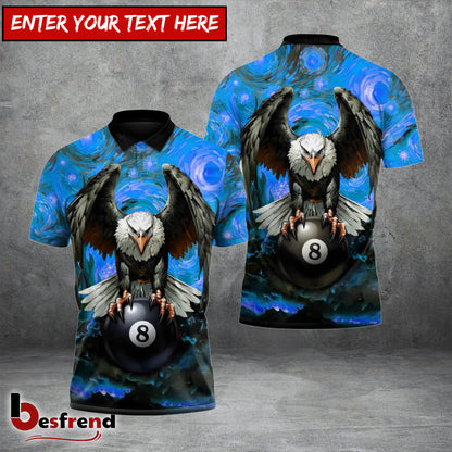 Besfrend  Death Skull 8 Ball Billiards Custom Polo Team Shirt