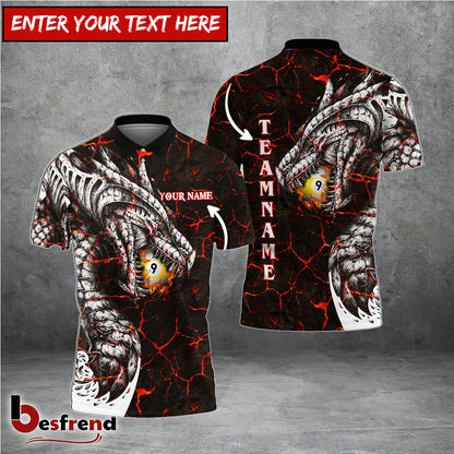 Besfrend  Fire Dragon Billiards 9-Ball Personalized Unisex Shirt