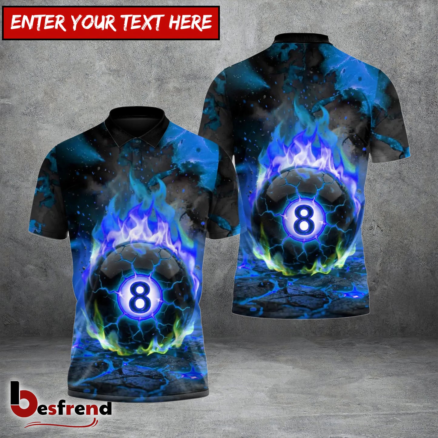 Besfrend  Hellfire 8 Ball Billiards 3D Shirt