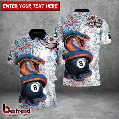 Besfrend  Killer Viper 8 Ball Billiards 3D Shirt