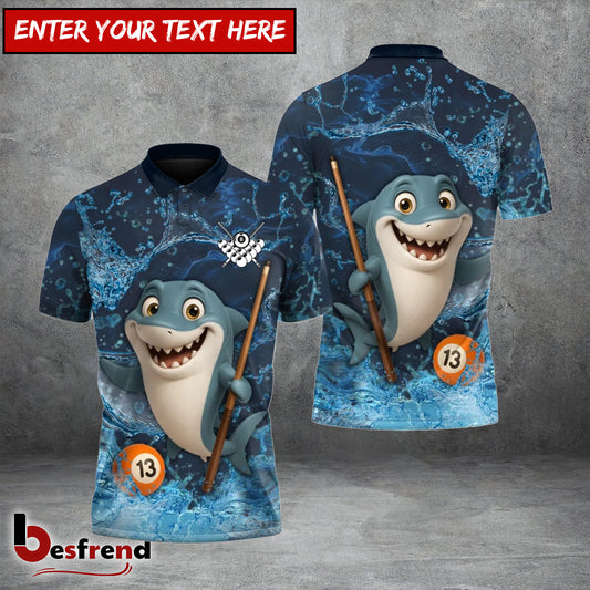 Besfrend  Lucky Break Shark Billiards Custom Polo Team Shirt