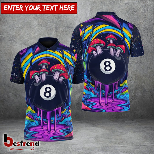 Besfrend  Midnight Mushroom 8 Ball Billiards 3D Shirt