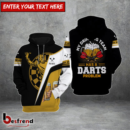Besfrend  My Drinking Team Has A Darts Problem Personalized Darts Hoodie