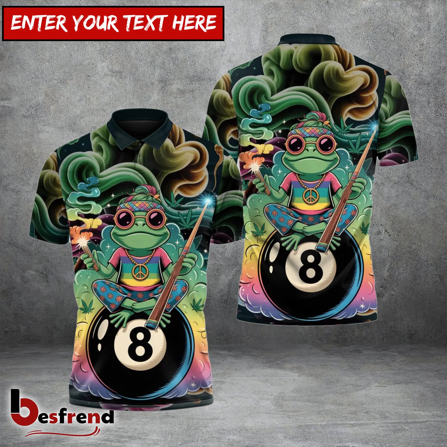 Besfrend  Mystic Frog Energy 8 Ball Billiards 3D Shirt