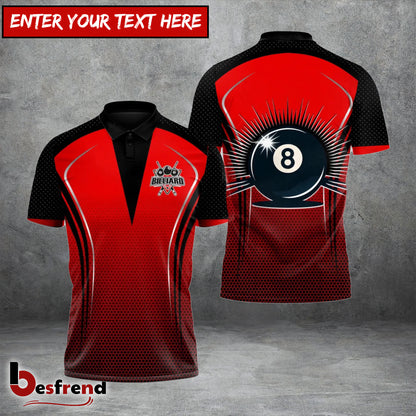 Besfrend  Pro Eight Ball Warrior Billiards 3D Shirt