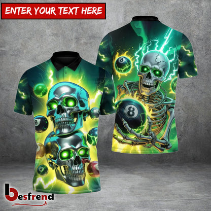 Besfrend  Skullstrike Lightning Billiards 3D Shirt