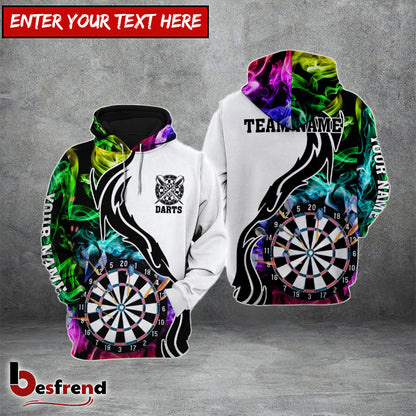 Besfrend  Smoke Pattern Colorful Personalized Darts Hoodie
