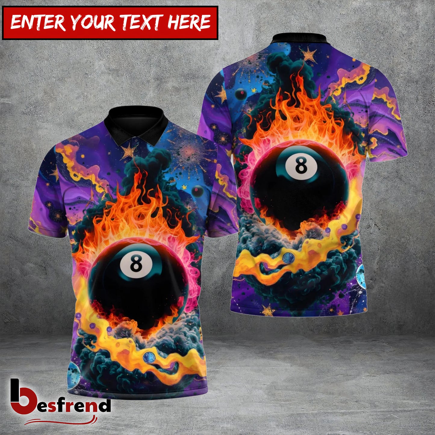 Besfrend  Supernova 8 Ball Billiards 3D Shirt