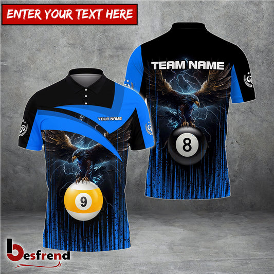 Besfrend frenzidea Billiards 8-Ball  9-Ball Eagle Personalized Shirt