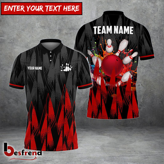 Besfrend s Bowling And Pins Sword Legend Customized Name Team Name 3D Shirt  Colors